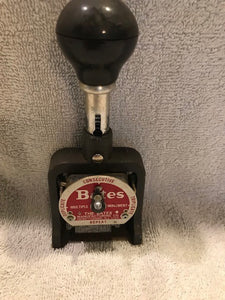 Vintage Bates Numbering Machine  #1002