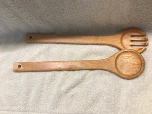 Wooden Spoon & Fork #1006