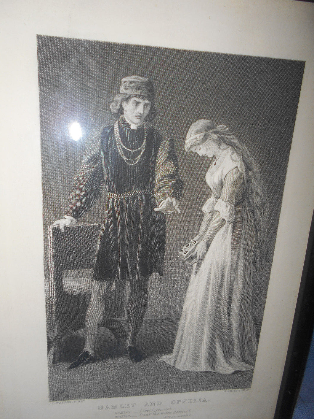 Vintage Shakespeare Etched Picture 