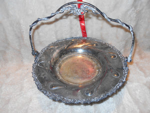 Vintage (45) Silver/Silverplate, Footed, Handled, Tray Lanberghs #45