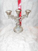 Vintage  Silverplate, 3-Candle Holder (66a)