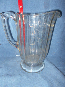 Vintage Lead Glass Pitcher W/Embossed Measurements (30)