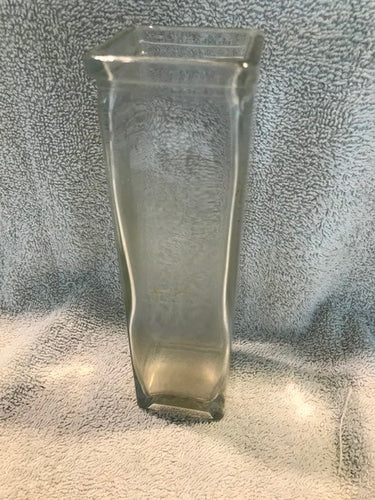 Vintage Clear Lead Glass Vase  #1154