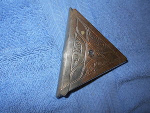 Vintage Silver/Silverplate Triangular  Purse (530)