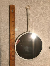 Vintage White Plastic Hand Mirror (501)
