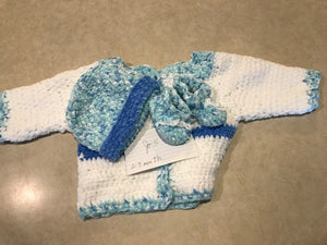 Handmade Infant 6-9 Month Sweater 3 PC Sets