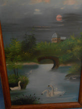 Vintage Oil on Board Painting "Lovely Dreams" - Framed (#5c)