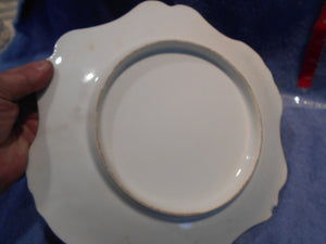 Vintage Heavy White/Gold Trimmed Serving Plater 10 1/4 Dia (10)