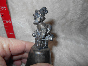 Vintage  Pewter Santa Bell (61)