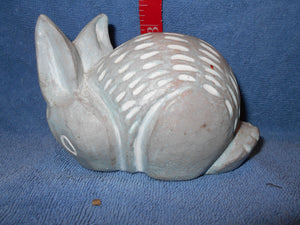 Vintage  Stone Carved & Painted Bunny 1986 Bloom #104