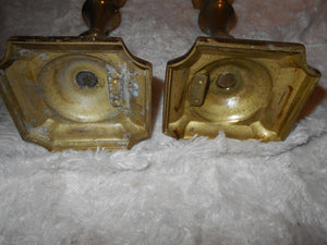 Vintage Pair of Brass Candleholders (11)