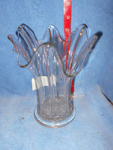 Vintage Heavy, Clear Glass Vase 7" T (701)