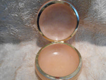 Vintage Peach Marble, Floral Painted Trinket Box (809)
