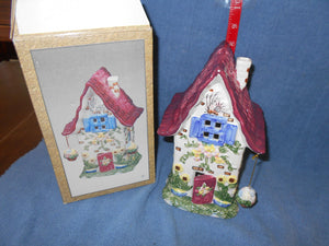 Ceramic Candle House 8 1/2" (#9)