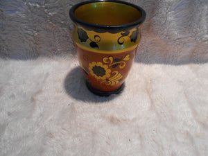 Black & Gold & Red Wooden Lacquered Cup (7b)