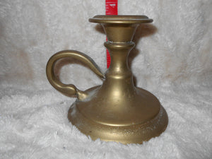 Vintage Solid Brass Ring-Held Candle Holder (41)