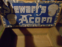 RARE COUNTRY STORE "STEWART'S ACORN BISCUIT" SHIPPING BOX / WOODEN CRATE c1890s (23)