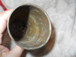 Antique/Vintage Brass, Brass-like Tall Cup 6 3/4"H (60)