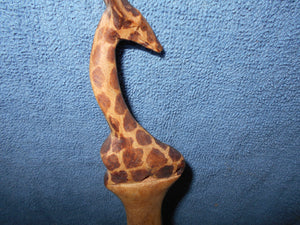 Vintage African Hand Crafted Wooden Giraffe Spoon #126