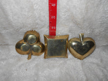 Vintage Set of 3 Small Brass Deco Dishes (33)