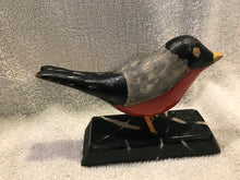 Vintage Hand Carved & Painted Robin on Base  #1034