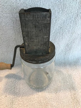 Vintage Metal Crank-handled & Glass Chopper  #1089