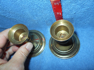 Vintage Brass Small Candle Holders (4)