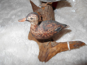 Vintage Pair of Hand-Carved & Painted Mallards #89