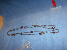Vintage 31" Small/Medium Sized Brown & Gold Beads, Necklace #15