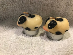 Pair of Cow Candles #1012