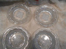 Vintage  5 Sandwich Pressed Glass Nappies (38)