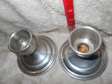 Vintage Pair of Josten's Pewter Candle Holders (60)