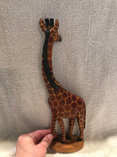Vintage Hand Carved & Painted Kenyan Wooden Giraffe Figure #1011