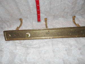 Vintage Heavy Solid Brass Coat Rack (13)