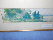 Vintage Watercolor "A Residence On The Lake" - Framed (548)