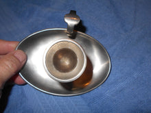 Vintage  Pewter or Silverplate Ring-Held Candle Holder (68)