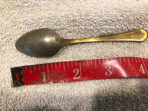 Vintage Golden Finished Children's Spoon  #1169a