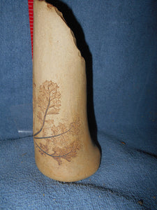 Vintage Foliage Etched Japanese Vase #2069