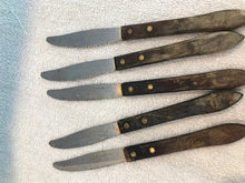 Vintage Ekco Forged Stainless Steel Wooden Handled Serrated Butter Knives  #1083