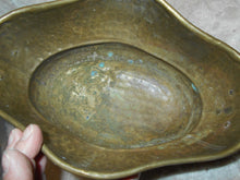 Vintage Heavy, Brass Oval, Hammered Dish (30)