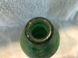 Vintage Green Beer Bottle (Partial Label)  #842