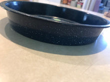 Old Blue Enamel Cake Pan  #1056