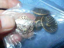 Vintage 2 Pair Brass, Brass-like Earrings (517)