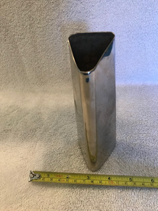 Vintage Silverplate Triangular-shaped Decorative Vase (#103)