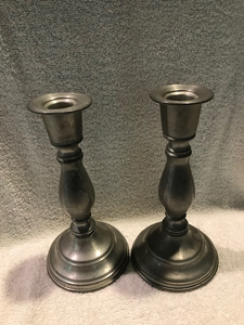 Vintage Set of Woodbury Pewter Candle Holders (#86)