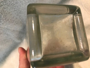 Vintage Clear Lead Glass Vase  #1154