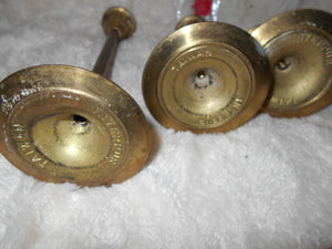 Vintage Set of 3 Brass Candle Holders (42)