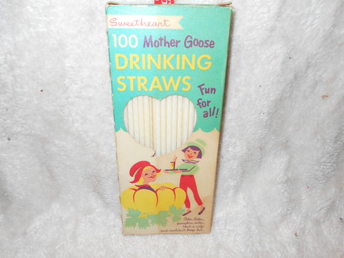 Vintage  Box of Sweetheart Straws (606)