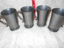 Vintage Set of 4 German Pewter Mugs (607)