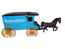 Vintage Metal Horse & Wagon Bank Montegomery Ward #2001